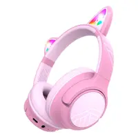 PowerLocus Casti pentru copii, Wireless, Bobo Cat Ears, Pink