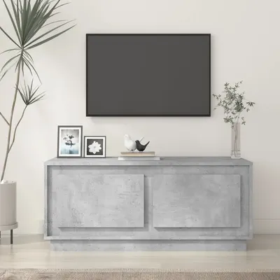 vidaXL Măsuță de cafea, gri beton, 102x50x44 cm, lemn prelucrat