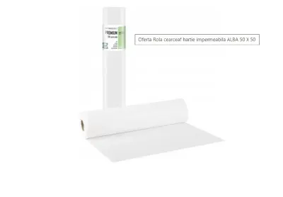 Rola cearceaf pat, hartie impermeabila ALBA 50 X 50