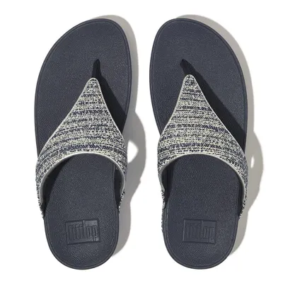 FITFLOP Lulu Shimmerweave Toepost Sandalen/Slippers MIDDERNACHTBLAUW MIX 40