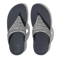 FITFLOP Lulu Shimmerweave Toepost Sandalen/Slippers MIDDERNACHTBLAUW MIX 36