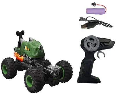 Mașină cu telecomandă Lexibook Crosslander - Dino, 1:16, verde