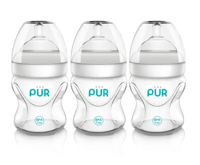 Set Biberoane cu gura larga Advanced Plus, 3x150ml, PUR