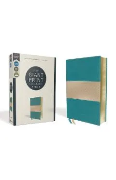 Niv, Giant Print Compact Bible, Leathersoft, Teal, Red Letter Edition, Comfort Print