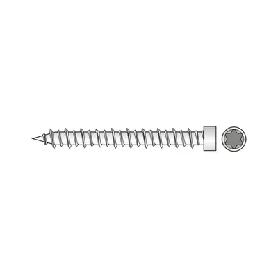 Surub Cap Cilindric pentru Beton Otel Zincat Galben-7.5 X 132