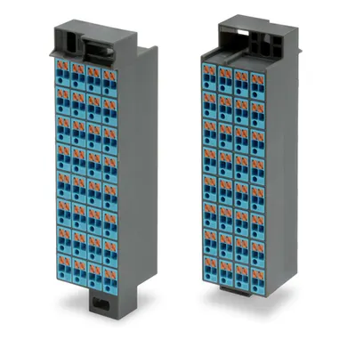 Matrix patchboard; 32-pole; plain; Color of modules: blue; for 19 racks; 1,50 mm²; dark gray