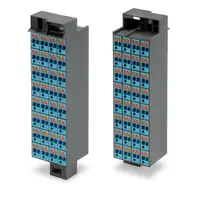 Matrix patchboard; 32-pole; plain; Color of modules: blue; for 19 racks; 1,50 mm²; dark gray