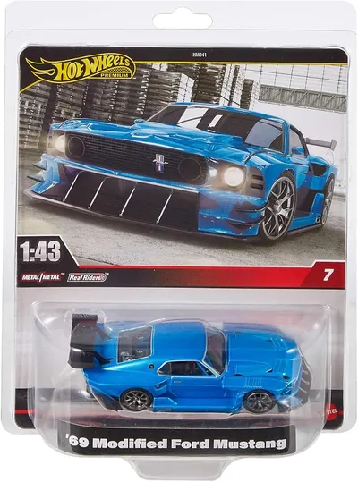 Mașinuță metalică Hot Wheels Diecast - Ford Mustang modificat '69, 1:43