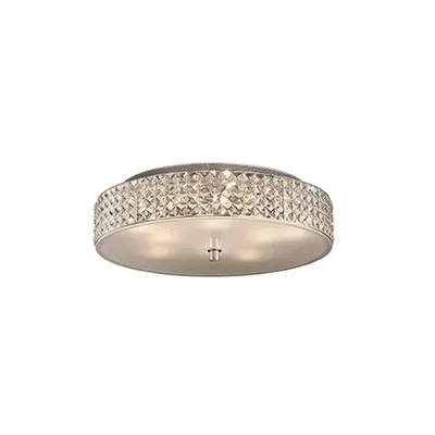 Plafoniera cu elemente de cristal patrate 9x40W
