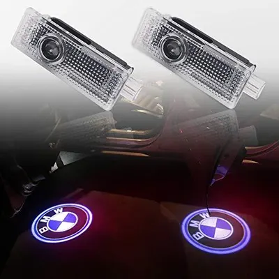 Set 2 holograme LED cu logo BMW, pentru portiere