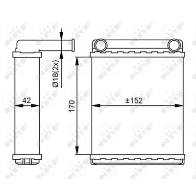 Schimbator caldura, incalzire habitaclu NRF 54306