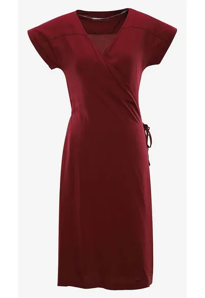 Rochie petrecuta cu model uni si decolteu in V