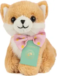 Jucărie de pluș Studio Pets - Câine Pom Pom cu servietă, pașaport și autocolante, 8 cm