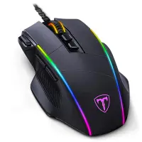 Mouse gaming Timebox, 5000 DPI, USB, Ergonomic, 1000Hz, RGB Led, Negru - Default Title