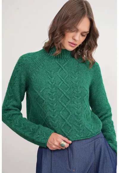 Pulover dama - Textil - Verde -