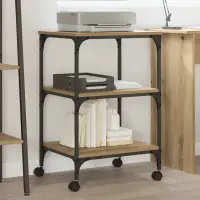 vidaXL Suport pentru imprimantă Stejar Artizanal 50 x 41 x 75 cm