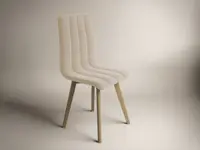Scaun Karma Tapitat Crem Maro / Stejar