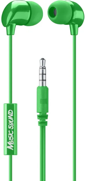 Căști cu microfon Cellularline - Music Sound 3.5 mm, verde