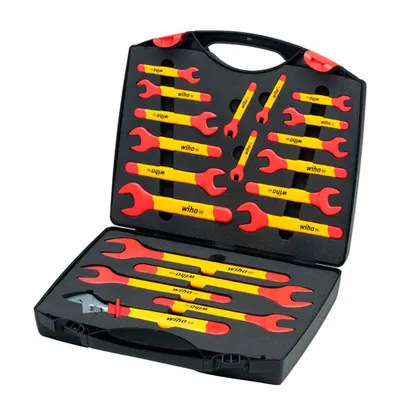 Single open-end spanner set, insulated 6-32 mm
