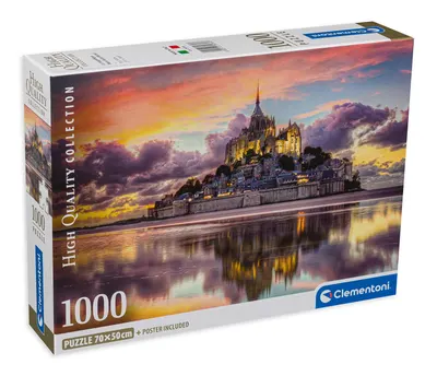Puzzle Clementoni din 1000 de piese - Castelul Mont Saint-Michel