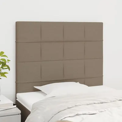 vidaXL Tăblie de pat gri taupe 80x5x118/128 cm, material textil