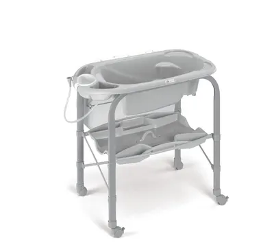 Masa de baie pliabila CAM Cambio Deluxe, cu cadita anatomica si roti