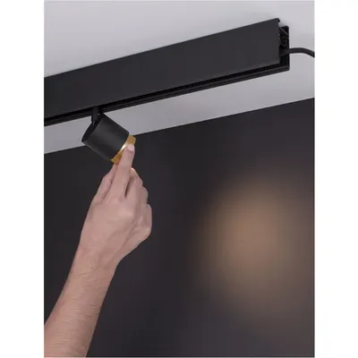 Sistem iluminat pe sina ULTRA SLIM MAGNETIC Alama aurie & Nisipiu Negru Aluminiu DALI 5W DC48V Bridgelux 267.5Lm >90 3000K IP20