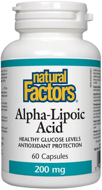 Alpha-Lipoic Acid, 200 mg, 60 capsule, Natural Factors