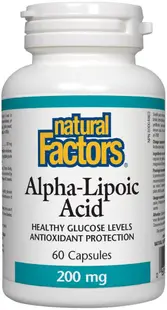 Alpha-Lipoic Acid, 200 mg, 60 capsule, Natural Factors