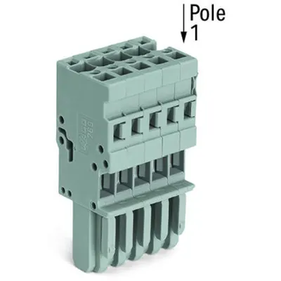 1-conductor female plug; 4 mm²; 11-pole; 4,00 mm²; gray