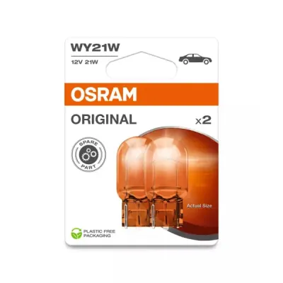 Set 2 Becuri Galbene 12V21W WY21W Original OSRAM