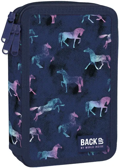 Penar cu rechizite BackUp EW BackUp EW - Horses, cu 3 fermoare