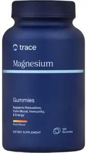 Trace Minerals Magnesium, piersică, 120 tablete masticabile