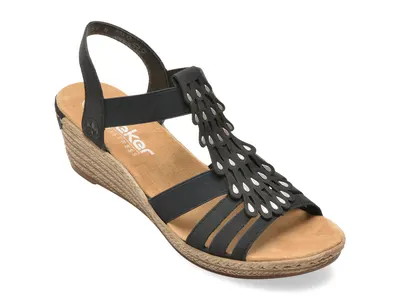 Sandale RIEKER bleumarin, 62436, din piele ecologica