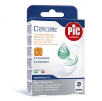 Plasturi piele sensibila Pic Solution Delicate 19x72mm cu solutie antibacteriana 20 buccutie