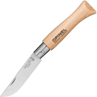 Cuțit pliabil Opinel Inox - №5, fag