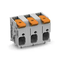 PCB terminal block; lever; 6 mm²; Pin spacing 12.5 mm; 5-pole; Push-in CAGE CLAMP®; 6,00 mm²; gray