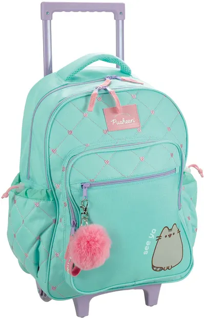 Ghiozdan cu roți Back Me Up Pusheen - Cu 2 compartimente