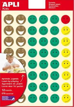 Stikere de colorat APLI - Domnul Smiley