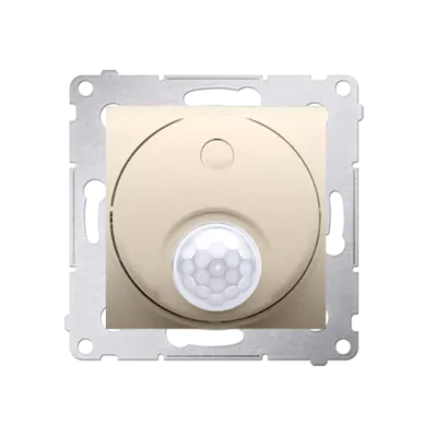 Intrerupator cu releu si senzor de miscare, cu protectie impotriva accesului neautorizat necesita instalatie 3 fire, gold mat me