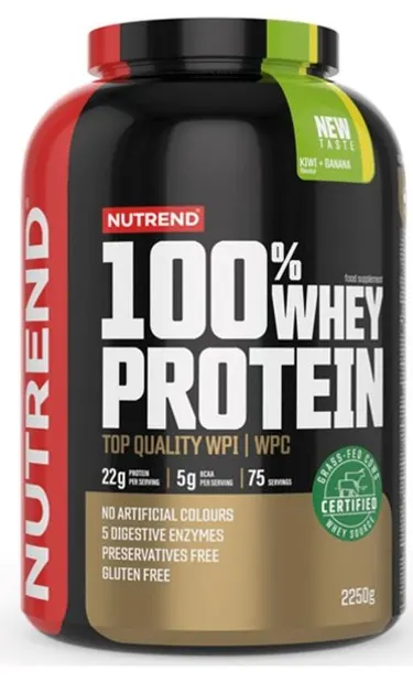 100% Whey Protein, kiwi și banană, 2250 g, Nutrend