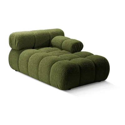 Modul pentru canapea modulară verde cu tapițerie din țesătură bouclé (cu colț pe partea dreaptă) Bellis – Micadoni Home