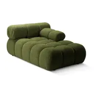 Modul pentru canapea modulară verde cu tapițerie din țesătură bouclé (cu colț pe partea dreaptă) Bellis – Micadoni Home