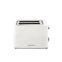Prajitor de paine Daewoo, putere 750 W, 6 niveluri de rumenire, tavita de firimituri, spatiu depozitare cablu, control electronic rumenire, carcasa Cool Touch, Alb