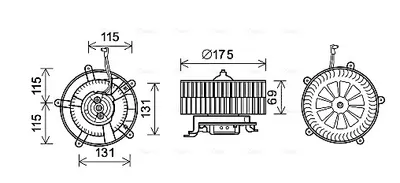 Ventilator habitaclu potrivit BMW 7 (E65, E66, E67); ROLLS-ROYCE PHANTOM VII, PHANTOM VII DROPHEAD 3.0-6.75 07.01-07.17