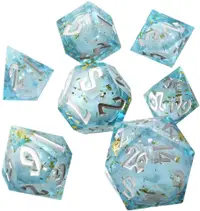 Set de zaruri GlassStaff - Liquid Core RPG Dice Set, Flux Fortune (7 buc.)