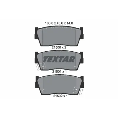 Set placute frana, frana disc TEXTAR 2150001