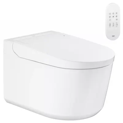 Vas wc suspendat cu functie de bideu, rimless cu capac soft close, Grohe Sensia