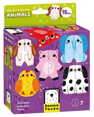 Puzzle pentru bebeluși Banana Panda My First Puzzles - Animale