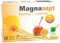 Magnasept, Miere + Lămâie, 12 Pastile, Magnalabs